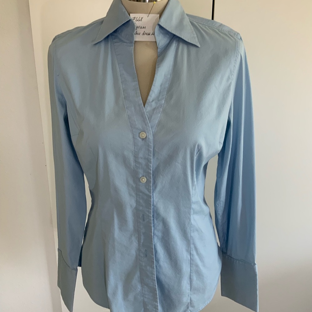 Express Design Studio - Fitted Light blue dress shirt, long sleeves